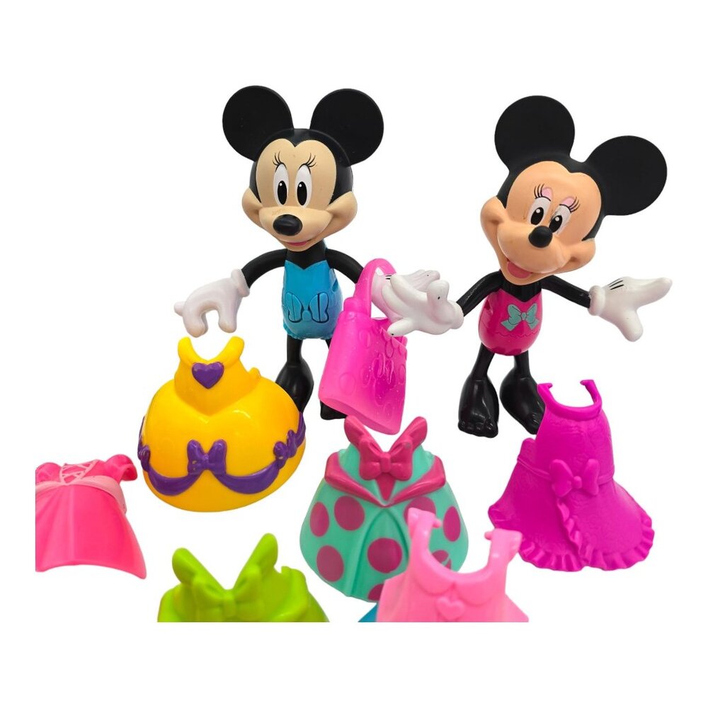 Mattel Minnie Mouse Doll Snap N Style Posable Dress Up Bow-tique Play Set of 27 - Picture 2 of 6